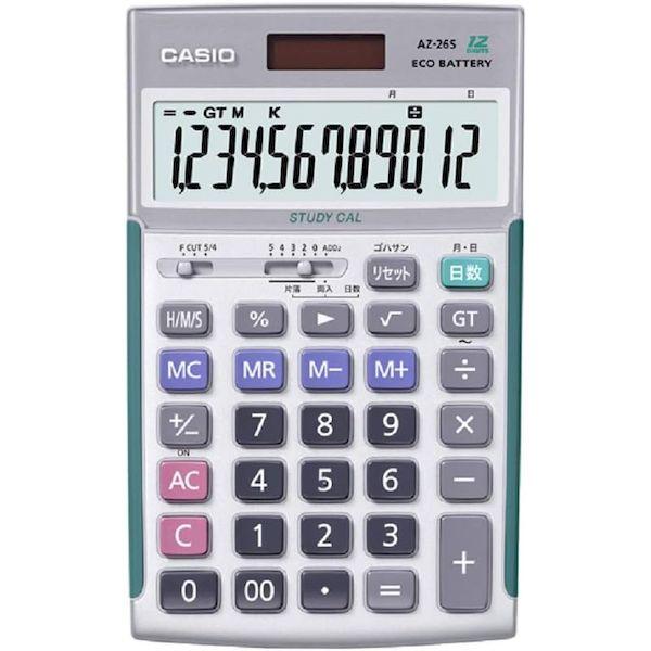 シンプル机 カシオ AZ-26S スクール電卓 AZ26S : 測定器・工具のイーデンキ - 通販