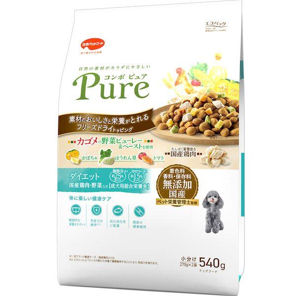 他サイト： 日本ペットフード 4902112008683 コンボ ピュア ドッグ ダイエット 540gの商品画像