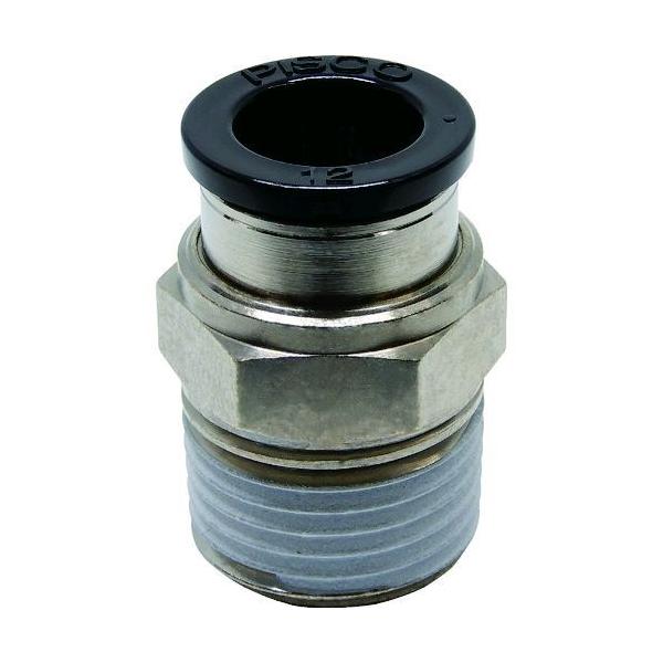 ピスコ PC12-04 チューブフィッティング ストレート 適合外径１２ｍｍ 接続口径Ｒ１／２ PC1204 290-9685