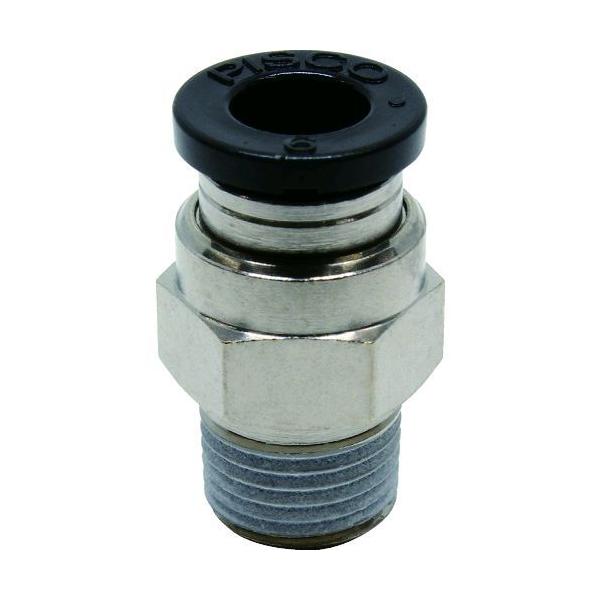 ピスコ PC6-01 チューブフィッティング ストレート 適合外径６ｍｍ 接続口径Ｒ１／８ PC601 290-9570