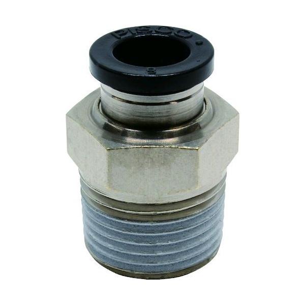 ピスコ PC8-03 チューブフィッティング ストレート 適合外径８ｍｍ 接続口径Ｒ３／８ PC803 290-9626