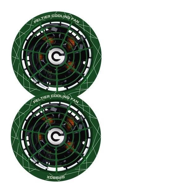 長信ジャパン GB-POWER GP980XGR 30Vペルチェファン グリーン 2入