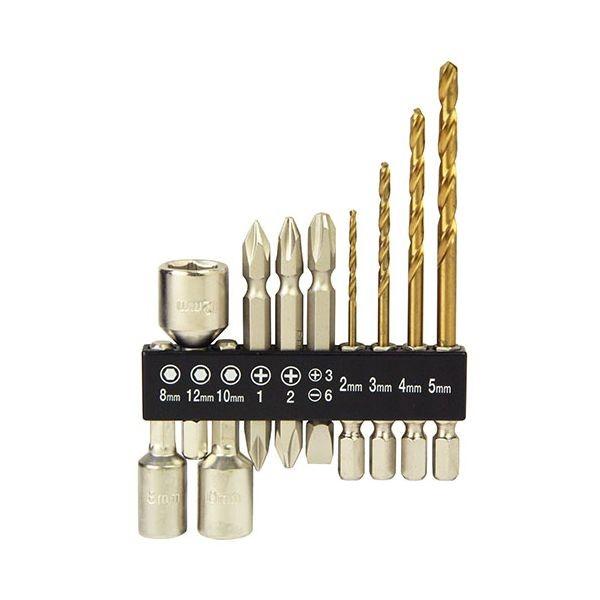 Ｅ－Ｖａｌｕｅ 4977292314138 ドリル＆ビットセット 4977292314138 BS-3N 10PCS 藤原産業