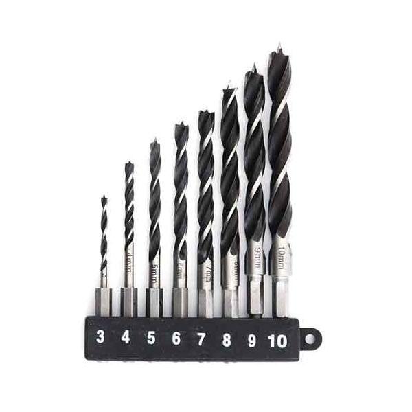 Ｅ－Ｖａｌｕｅ 4977292317719 六角軸木工ドリルセット 4977292317719 藤原産業 8Pcs 作業工具