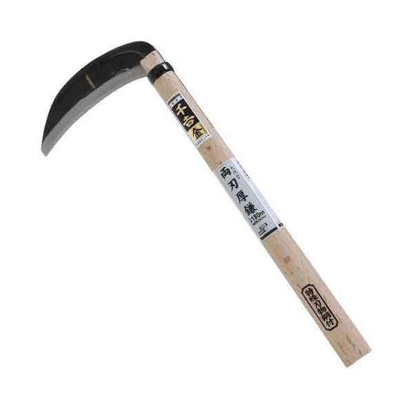 千吉 金 4977292601719 九州型厚鎌 4977292601719 千吉金 藤原産業 両刃厚鎌 601712 除草用品