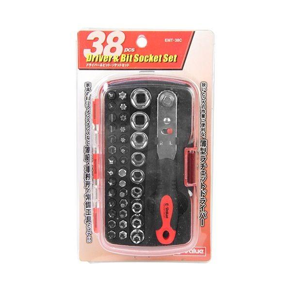 Ｅ－Ｖａｌｕｅ 4977292828291 ドライバー＆ビット・ソケット 4977292828291 EMT-38C 藤原産業