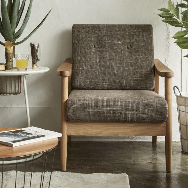 ソファ 1人掛け パーソナルソファ 木製ソファ 木製フレーム アッシュ材