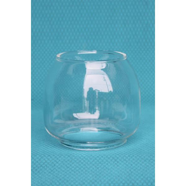 ♪座敷ランプ　ホヤ 、笠 なし 戦前 明治 大正 オイルランプ 金赤 掻き揚げ 菊ランプ 乳白 丸ホヤ