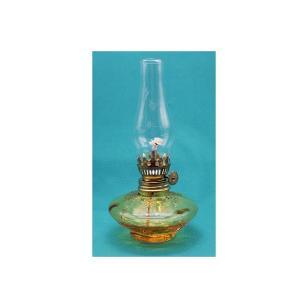 ■商品説明　大変お待たせいたしました。再入荷。小さくて、かわいらしい卓上用置きランプです。アンバーの油壷にシンプルクリアーホヤをセットしました。芯は4mmスーパーハード芯（商品番号 SINBO-SH）です。■芯サイズ：棒芯スーパーハードタイ...