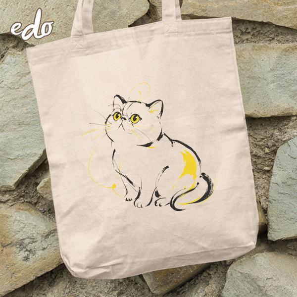 Juliette et Justine バッグ トートバッグ 猫 トートバック a4 帆布 軽量 「エキゾチックショートヘア猫」 サブ