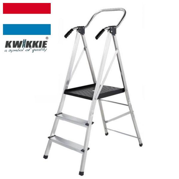 KWIKKIE 手すり付幅広安心作業台（折りたたみ式 大型踏み台） : 江戸商