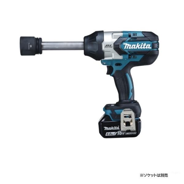 マキタ TW1005DZ+BL1860B+DC18WC 18Vインパクトレンチ 19mmsq 最大締付トルク1,150Nm ロングアンビル 6.0Ahバッテリx1+充電器付セット 新品