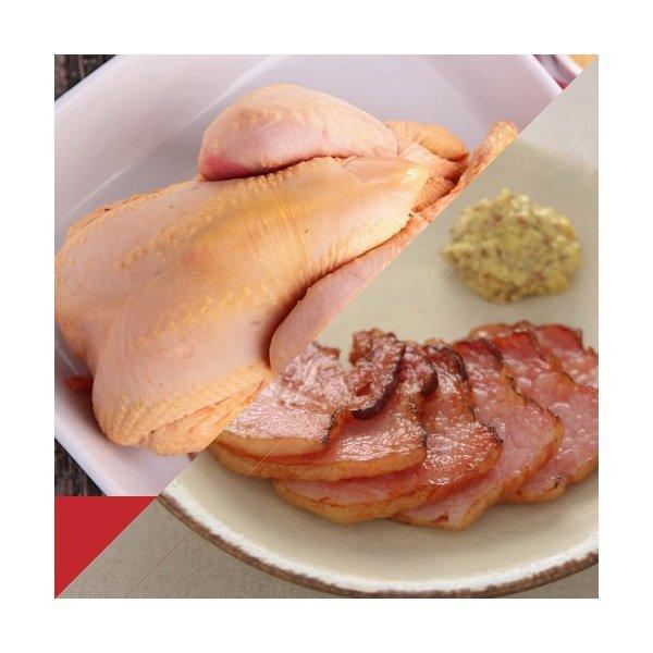 豚とろベーコン ブロック 1kg チキン丸鶏セット ｜ベーコン