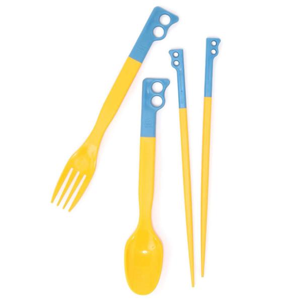 `X Lp[Jg[Zbg CH62-1734 Blue/Yellow CHUMS Camper Cutlery Set