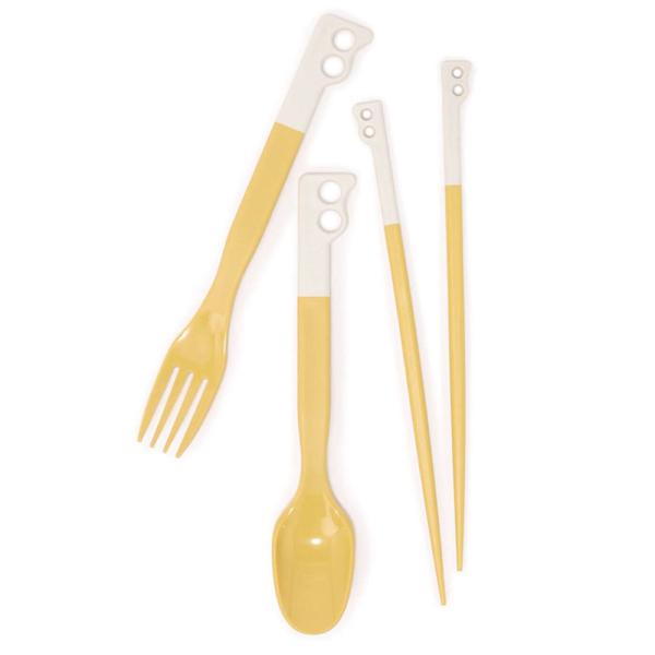 `X Lp[Jg[Zbg CH62-1734 Natural/Yellow2 CHUMS Camper Cutlery Set