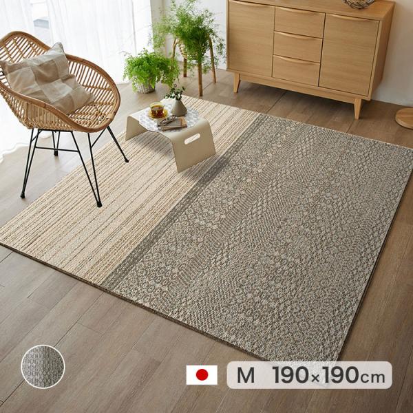 スミノエ ラグ カーペット 防ダニ 190×190cm 正方形 床暖対応 ホット