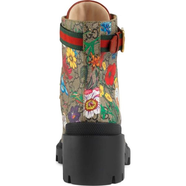 グッチ Gucci レディース 保証 ブーツ コンバットブーツ シューズ 靴 Trip Color Supreme Multi Gg Combat Fabric Boot Floral