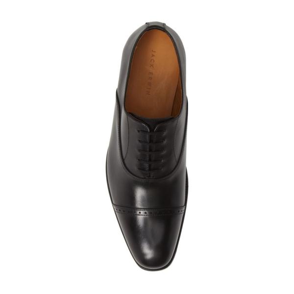日本限定 ジャック アーウィン Jack Erwin メンズ 革靴 ビジネスシューズ シューズ 靴 Walker Cap Toe Oxford Black Leather 公式ショップ