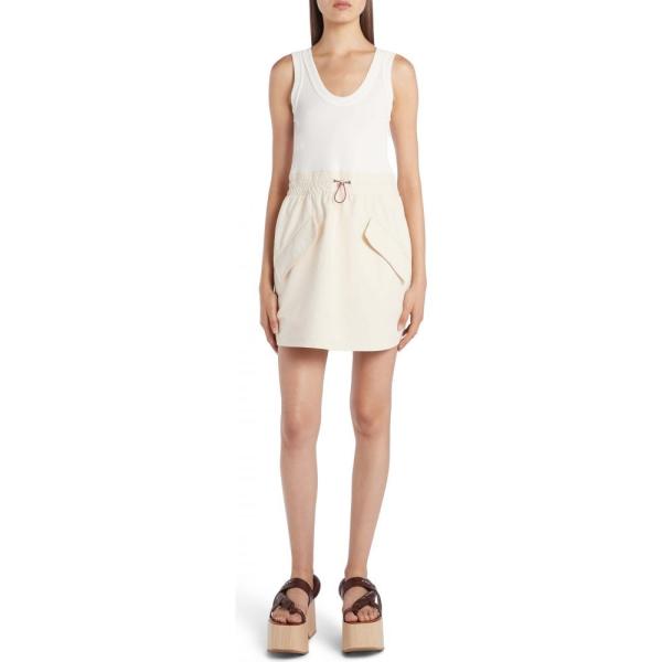 モンクレール レディース Moncler Genius 2 レディース ワンピース ワンピース ドレス 2 Moncler Mixed 1952 Mixed Media Minidress Ivory Dp3 Ff47fea304 フェルマート エフ Fermart Ef