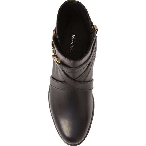 サルヴァトーレ フェラガモ Salvatore Ferragamo レディース トレンド ブーツ Bootie Shadi Black Buckle シューズ 靴