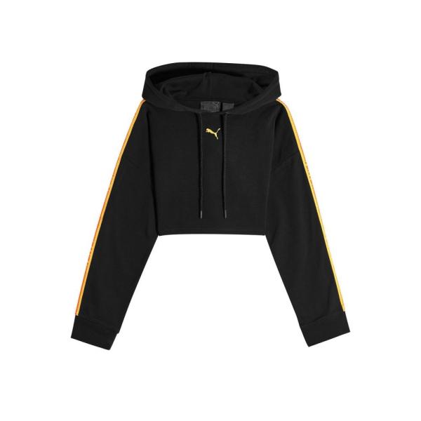 By Puma トップス Puma Cropped レディース Black Rihanna Black Hoody Gl フェルマート Cropped パーカー プーマ Fenty エフ Fermart Ef