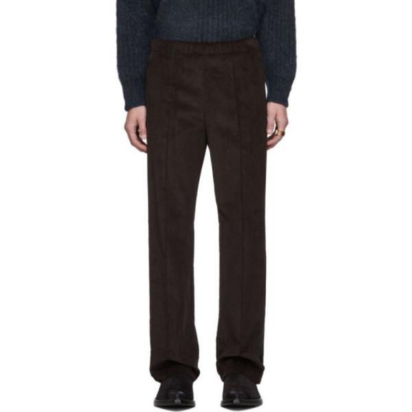 新しいコレクション返品ok メゾン マルジェラ Maison Margiela メンズ ボトムス パンツ Brown Corduroy Velvet Band Trousers Dark Brown 定番の冬ギフト