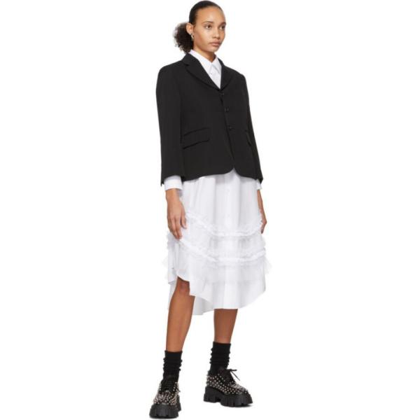 コム デ ワンピース ギャルソン Comme シャツワンピース Des Garcons レディース ワンピース White シャツワンピース ワンピース ドレス White Ruffle Detail Shirt Dress White Hc f フェルマート Fermart 3号店