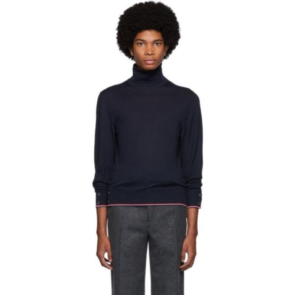 ブラウン ニット セーター Thom Thom Cashmere トム ニット セーター Navy トップス メンズ Classic Turtleneck Hc m5010 フェルマート Cashmere Browne Navy Fermart 3号店 人気絶頂