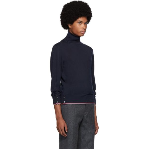 ブラウン ニット セーター Thom Thom Cashmere トム ニット セーター Navy トップス メンズ Classic Turtleneck Hc m5010 フェルマート Cashmere Browne Navy Fermart 3号店 人気絶頂