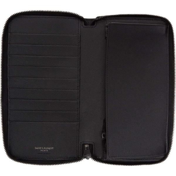 財布 イヴ サンローラン Monogramme Laurent Saint Black メンズ Black Black メンズ Zip Around Wallet Black Hc m1640 フェルマート エフ Fermart Ef