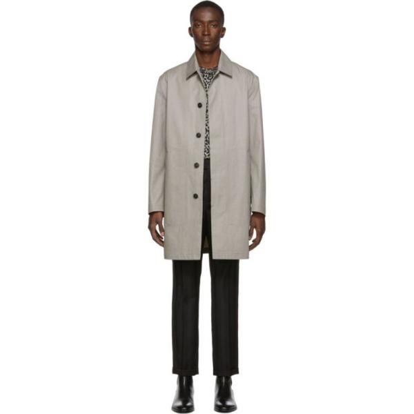 イヴ サンローラン Saint Laurent Black Chalk Trench メンズ トレンチコート Laurent アウター Black White Mac Trench Coat Black Chalk Hc 192418m184001 フェルマート エフ Fermart Ef