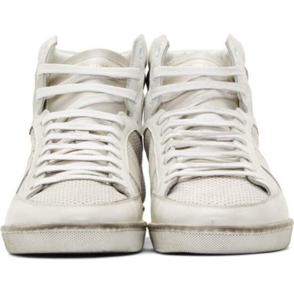 サンローラン Laurent メンズ White スニーカー Navy Classic Saint イヴ シューズ 靴 Saint Sl 10 Navy Court Classic Sneakers White Hc m フェルマート Fermart 3号店