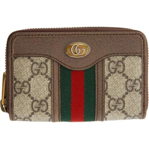 グッチ Gucci メンズ カードケース 名刺入れ カードホルダー 超人気 専門店 Beige Around Brown Holder Ophidia Card Zip