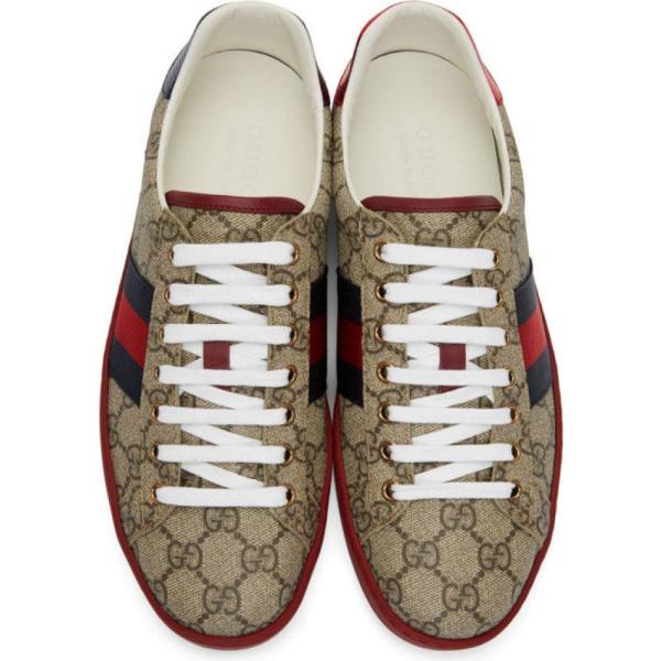グッチ Gucci メンズ スニーカー シューズ チープ 靴 Beige Ace Ebony New Supreme Sneakers Gg