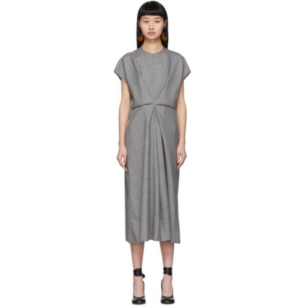 送料込み ロエベ Loewe レディース ワンピース ワンピース ドレス Grey Draped Dress Grey 最大12 Offクーポン