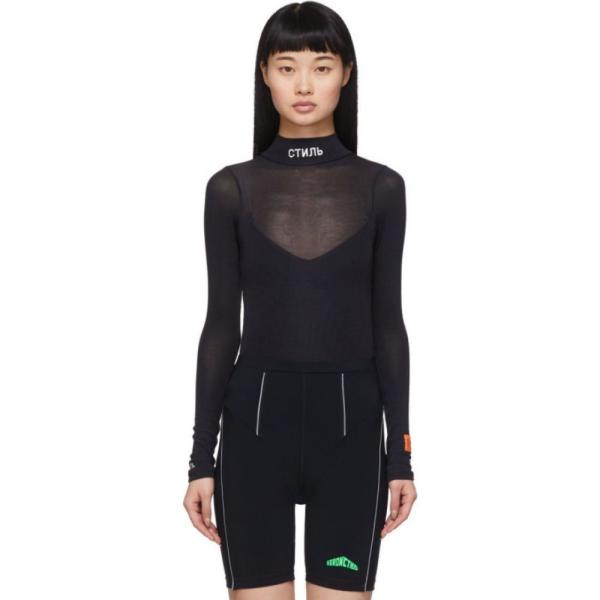ヘロン プレストン Heron Preston レディース ボディースーツ インナー 下着 Black Style Turtleneck Bodysuit Black Le 32 Com