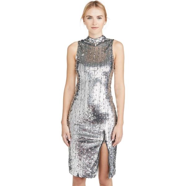 アリス アンド オリビア Malika Alice Sequin Olivia レディース ワンピース ノースリーブ Sleeveless ワンピース ドレス Malika Sequin Embellished Sleeveless Dress Silver Lb Alice454 0 フェルマート エフ Fermart Ef