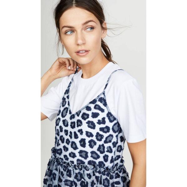 レディース ファッション Ef ワンピース Lb Kschn 35f2 フェルマート Ksenia エフ Blue Schnaider シュナイダー Denim Fermart Mixed Dress Schnaider ワンピース ドレス Ksenia クセニア Leopard