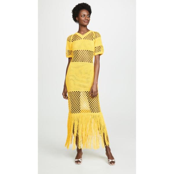 プレゼントを選ぼう ソニア リキエル Sonia Rykiel レディース ワンピース ワンピース ドレス Fishnet V Neck Dress Citron 人気no 1最安値