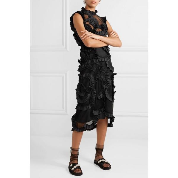 モンクレール Moncler Genius Rocha レディース パーティードレス ワンピース ドレス Simone Rocha Genius ファッション Ruffled Shell Trimmed Tulle Dress Lg フェルマート エフ Fermart Ef