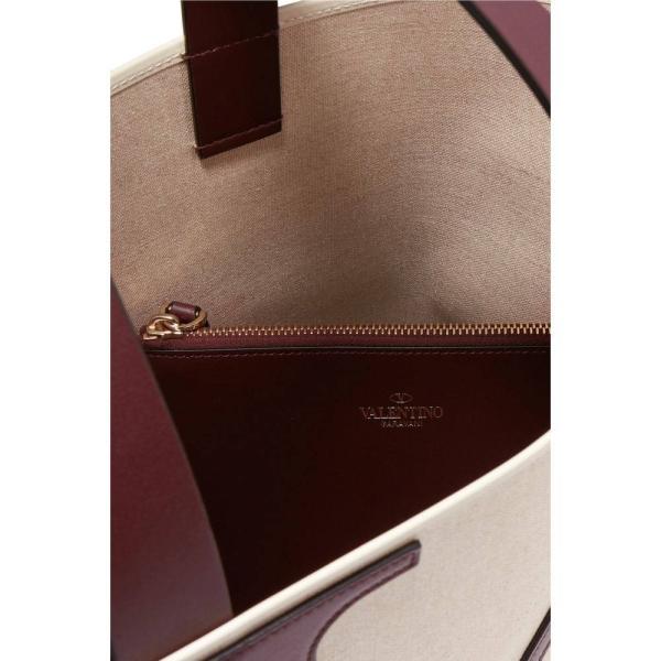 ヴァレンティノ Garavani Vlogo Canvas レディース Escape Valentino Tote ファッション トートバッグ Tote バッグ Small Leather Trimmed Canvas Lg フェルマート エフ Fermart Ef 春のコレクション