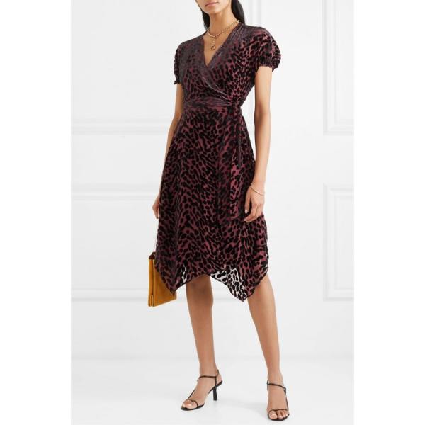 特価安いそれに目立つ ダイアン フォン ファステンバーグ Diane Von Furstenberg レディース ワンピース ラップドレス Katherine Asymmetric Devore Chiffon Wrap Dress 注目のブランド即納