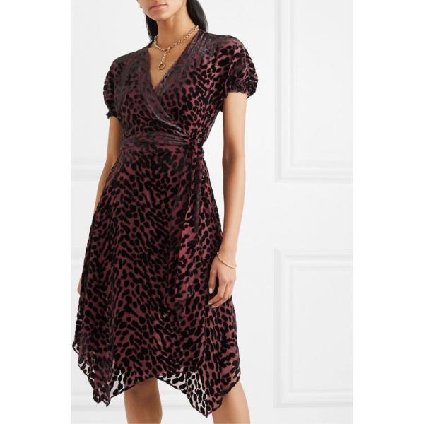特価安いそれに目立つ ダイアン フォン ファステンバーグ Diane Von Furstenberg レディース ワンピース ラップドレス Katherine Asymmetric Devore Chiffon Wrap Dress 注目のブランド即納