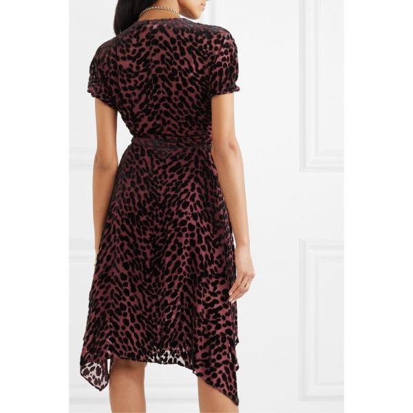 特価安いそれに目立つ ダイアン フォン ファステンバーグ Diane Von Furstenberg レディース ワンピース ラップドレス Katherine Asymmetric Devore Chiffon Wrap Dress 注目のブランド即納