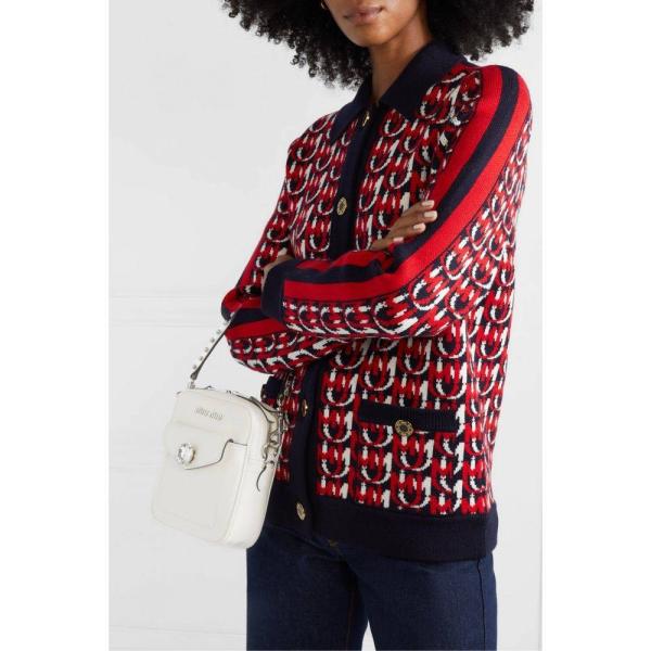 ミュウミュウ Miu Miu レディース トートバッグ カメラバッグ バッグ Solitaire Crystal Embellished Leather Camera Bag 5starinspections Com