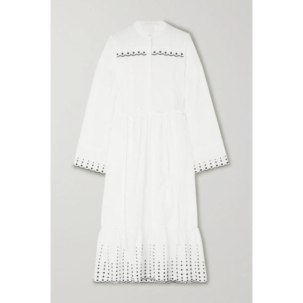 Lg フェルマート Ef Dress Chloe レディース Cotton Poplin Midi エフ クロエ Embroidered ワンピース Fermart By See ミドル丈 ワンピース Dress ワンピース ドレス クロエ