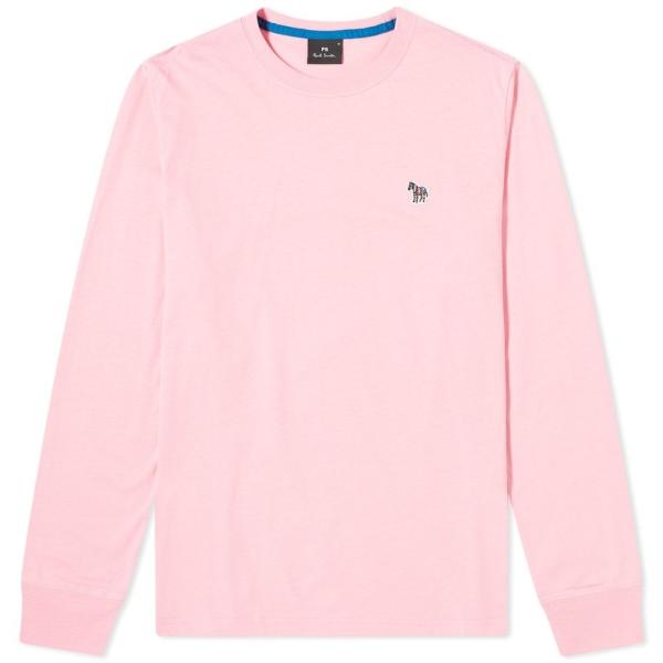 ポールスミス Paul Smith メンズ 長袖tシャツ ロゴtシャツ トップス Long Sleeve Zebra Logo Tee Pink School Holyspirit Indy Org