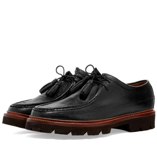 グレンソン Grenson メンズ 予約販売品 革靴 ビジネスシューズ ダービーシューズ チャッカブーツ シューズ Bennett Chukka Black Derby 靴 Grain Country