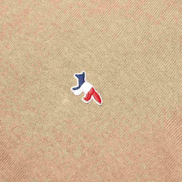メゾン Beige キツネ Maison Kitsune メンズ スウェット トレーナー トリコロール Tricolour トップス トップス Tricolour Fox Crew Knit Beige 大特価割引 人気特価品質