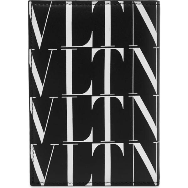 ヴァレンティノ All Vltn パスポートケース ファッション メンズ Black White Holder Valentino Sc Ffca1 フェルマート Over Valentino Fermart Passport Holder エフ Ef